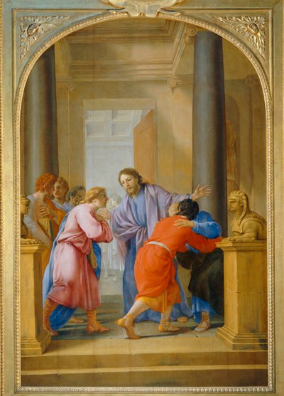 Saint Bruno engage ses disciples et ses amis à quitter le monde - 圣布鲁诺号召他的弟子和朋友们放弃世界...... 作者 Le Sueur的Eustache（工作室）