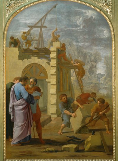 Saint Bruno fait construire le monastere - 圣布鲁诺下令修建修道院... 作者 Le Sueur的Eustache（工作室）
