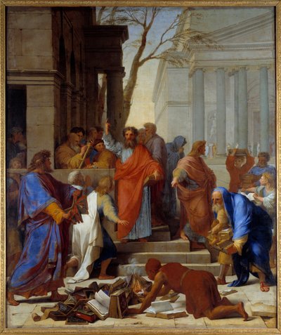 圣保罗对 Eustache Le Sueur（1617-1655）1649 年以弗所画作的预测。 3,94x3,28 m 作者 Eustache Le Sueur
