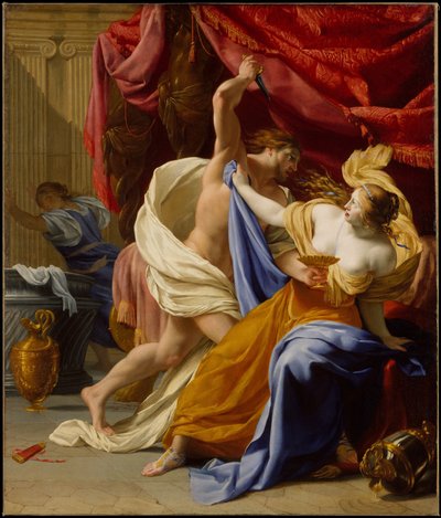 添马舰的强奸案，约1640年（布面油画） 作者 Eustache Le Sueur
