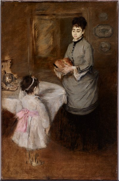 下午茶，c.1874（布面油画） 作者 伊娃·冈萨雷斯（EvaGonzalès）