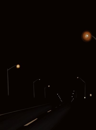 布鲁克林夜行之路 #2 （数字艺术） 作者 埃文·斯克拉