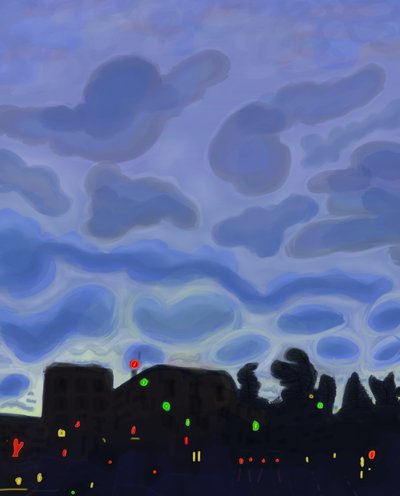 布鲁克林大军广场，2016 年（用 Apple 铅笔在 iPad 上手绘） 作者 埃文·斯克拉