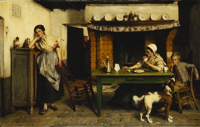 爱的分心，1880年 作者 Evariste Carpentier