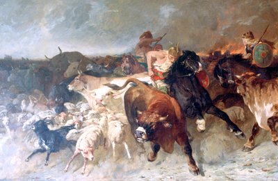 掠夺者，1867年 作者 Evariste Vital Luminais