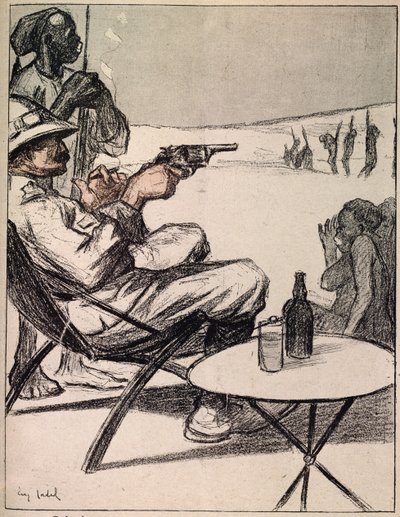 殖民地，在等待增援时，我们从LAssiette Au Beurre酒吧工作了一点。 1902年8月 作者 前夕卡德尔
