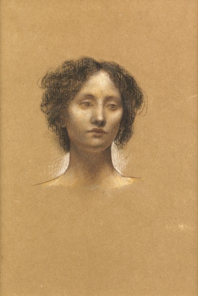 一个女孩的头 作者 伊夫林·德·摩根（Evelyn De Morgan）