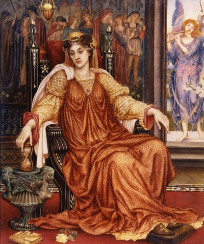小时玻璃，1904年（研究见84798） 作者 Evelyn De Morgan