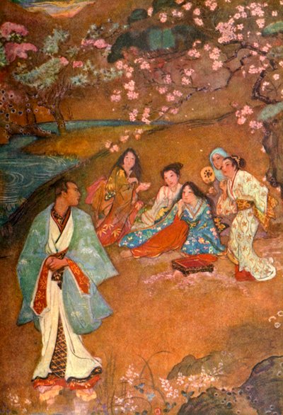 紫薇井边的新格和吉泽》，1912年。 作者 伊芙琳·保罗