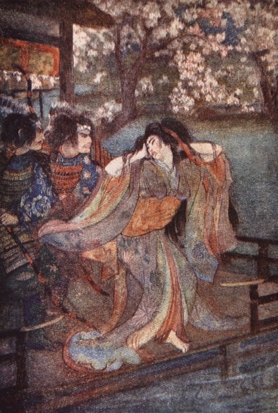 《乌奈少女》，插图来自 F. Hadland Davis 的《日本神话与传说》 作者 伊芙琳·保罗