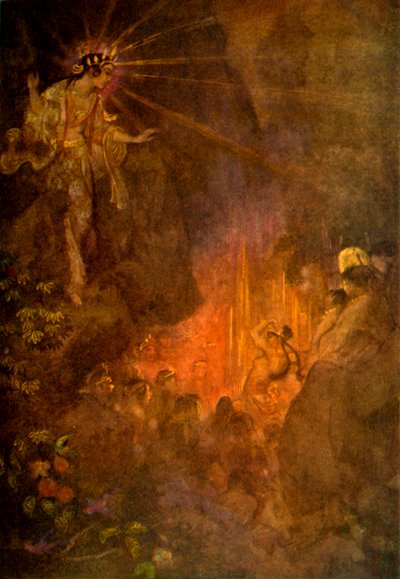 乌苏米唤醒了阿玛泰拉苏的好奇心》，1912年。 作者 Evelyn Paul