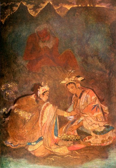 富士山上的维苏》，1912年。 作者 伊芙琳·保罗