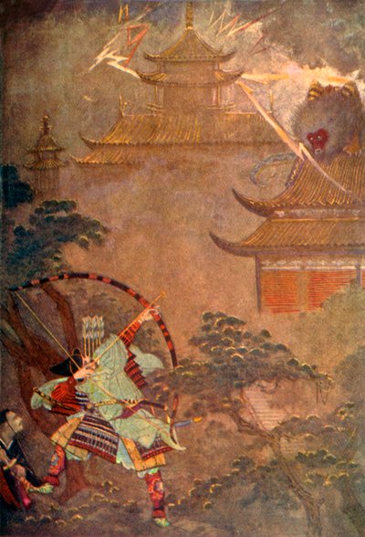 Yorimasa slays the Vampire》，1912年。 作者 伊芙琳·保罗