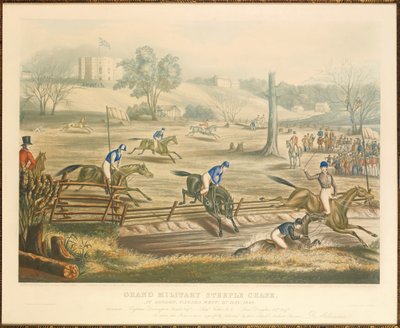1843年5月9日在加拿大伦敦西面的大军事尖顶追逐队（J. Harris）雕刻，1845年 作者 伊夫琳·玛丽·亚历山大（Evelyne Marie Alexander）