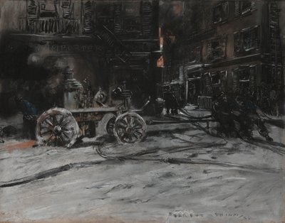 火灾现场 作者 Everett Shinn