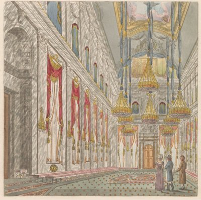 水坝广场上的皇宫内部，约 1810-1813 年
Vue de l