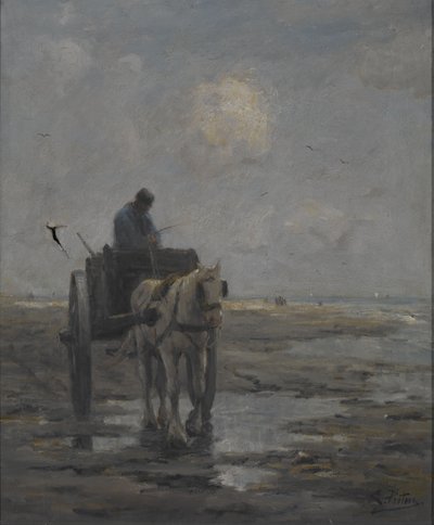 马和车（布面油画） 作者 彼得