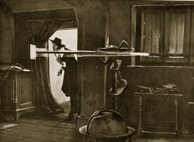 Jeremiah Horrocks在他的天文台，插图来自&39;哈钦森的英国民族故事&39;，c.1923 作者 艾尔·克洛（Eyre Crowe）