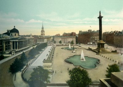 特拉法加广场，约建于1900年代。 作者 艾尔（Eyre）和Spottiswoode