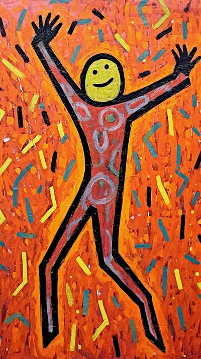 天真的具象绘画、室内装饰、原生有框壁画版画 作者 法赫塔利·阿卜杜勒拉希姆
