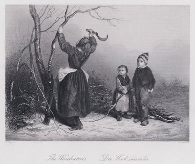 The Woodcutters (engraving) 作者 格里尼尔