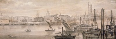 伦敦老桥，1826年。          作者 杰克逊