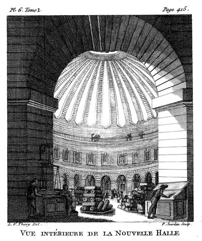 莱斯·哈勒斯（Les Halles），巴黎，1786年 作者 乔丹