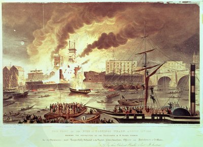 Topsings Wharf Fire，1843 作者 塞克斯顿