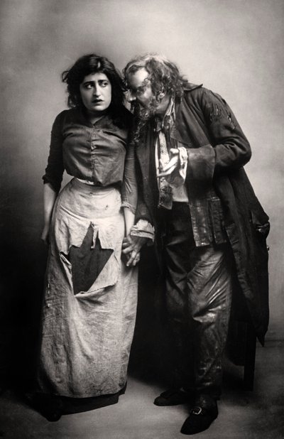 Constance Collier 1878-1955和Herbert Beerbohm Tree 1853-1917，英国演员，1906年。 作者 伯福德（FW Burford）