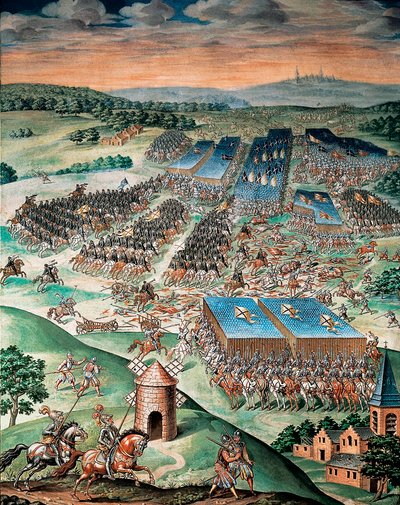 西班牙和法国之间的圣康坦战役 (1557) 作者 法布里齐奥·卡斯特罗