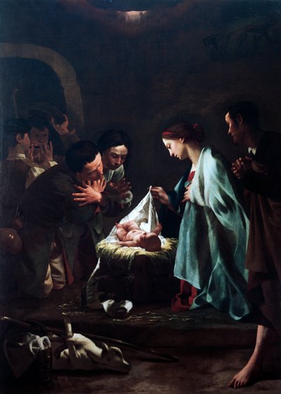 费德里科-本科维奇（1677-1753 年）的《牧羊人的崇拜》，油画，233x166 厘米，细节 作者 费德里科·本科维奇