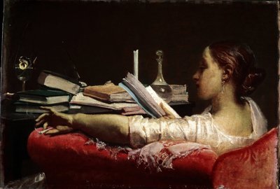 读者》（布面油画 作者 费德里科·法鲁菲尼（Federico Faruffini）