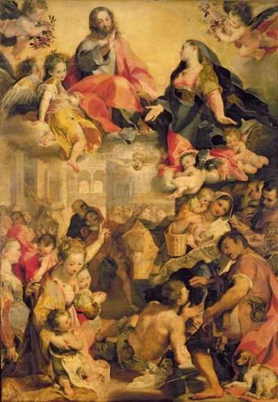 人民的麦当娜，1576-79 作者 费德里科·菲奥里（Federico Fiori）Barocci或Baroccio