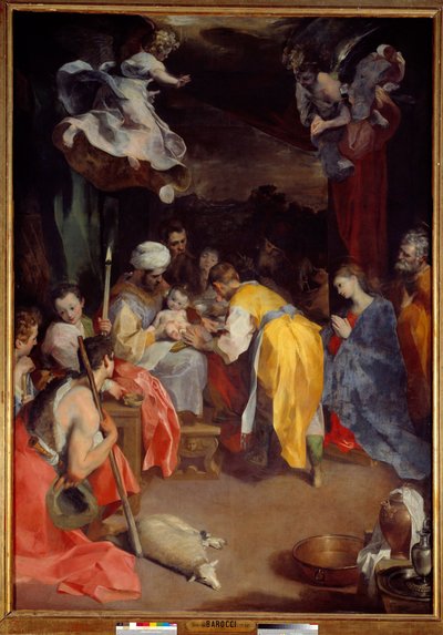 Federico Barocci (1526/35-1612) 被称为 Le Baroche Dim 的耶稣的割礼。 3,5x2,5 m 作者 费德里科·菲奥里（Federico Fiori）Barocci或Baroccio