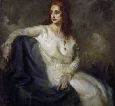 白衣女郎 (Dama in bianco) 1915 年（布面油画） 作者 费德里科·古列尔莫·耶胡达·波拉克