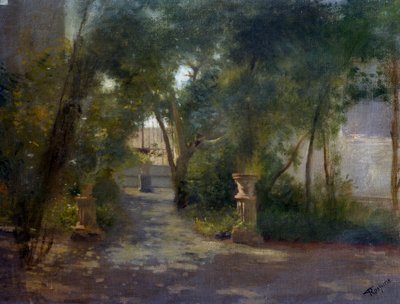 波尔蒂奇的别墅，费德里科-罗萨诺（1835-1912）的画作 作者 费德里科·罗萨诺