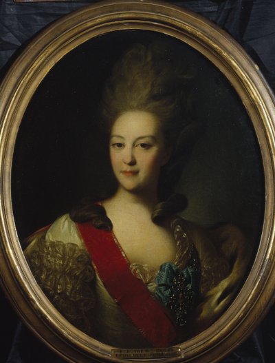 叶卡捷琳娜·尼古拉耶夫娜·奥尔洛娃伯爵夫人的画像1758-1781，c。 1779 作者 Fedor Stepanovich Rokotov