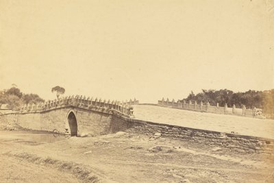 Pa-li-k&39;um桥，1860年9月21日，在北京附近，与中国国军的战斗场面 作者 菲利斯·比托（Felice Beato）