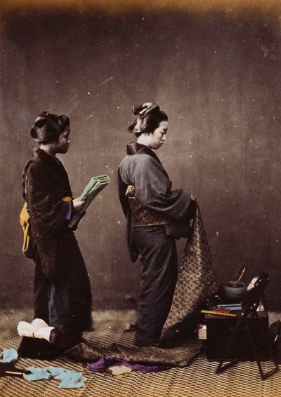 日本女性着装，约1870年至1880年 作者 菲利斯·比托（Felice Beato）