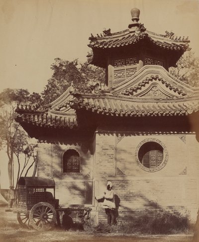 北京附近的清真寺被总司令和埃尔金勋爵占领，1860年10月 作者 菲利斯·比托（Felice Beato）