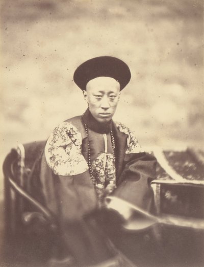 签署条约的中国皇帝弟弟恭王的画像 作者 菲利斯·比托（Felice Beato）