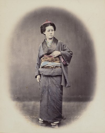 一个女人的画像，1868年。 作者 菲利斯·比托（Felice Beato）