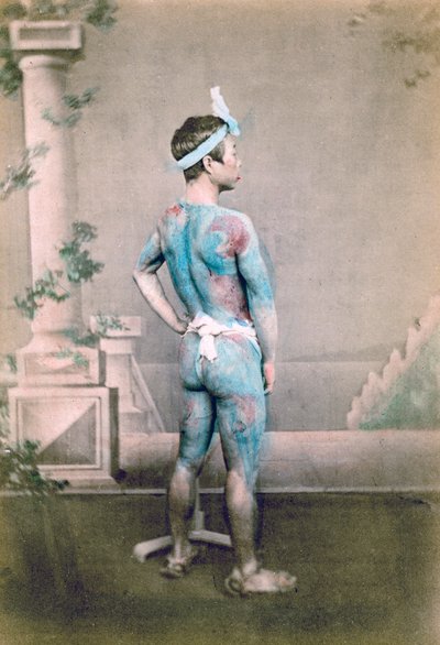 日本新郎纹身的纹身，日本，1882年 作者 菲利斯·比托（Felice Beato）