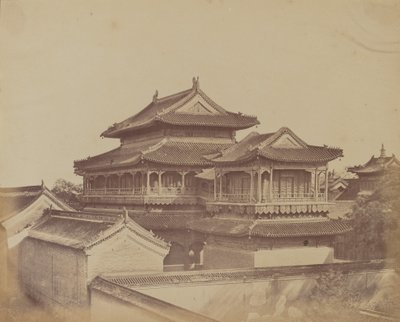 孔庙，北京，1860年10月 作者 菲利斯·比托（Felice Beato）