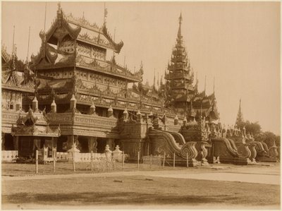 Hman Kyaung或玻璃修道院，缅甸，1890年（蛋白打印） 作者 菲利斯·比托（Felice Beato）