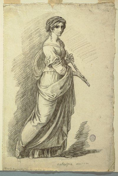 Euterpe，抒情诗的缪斯女神 作者 Felice Giani
