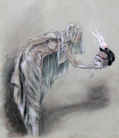 在路人中，c1850-1898 作者 费利西安·约瑟夫·维克多·罗普斯