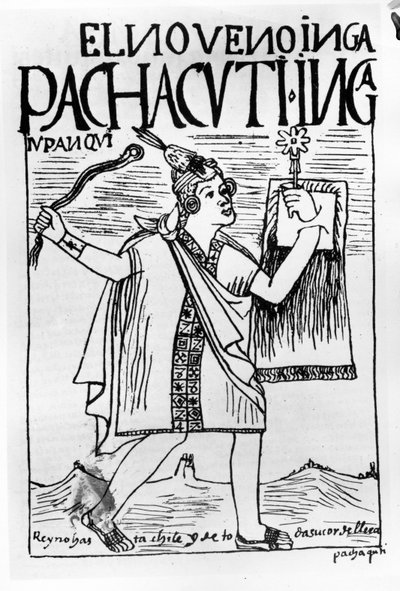 Pachacuti印加，第九届萨帕印加 作者 费利佩·华曼·波马·德·阿亚拉