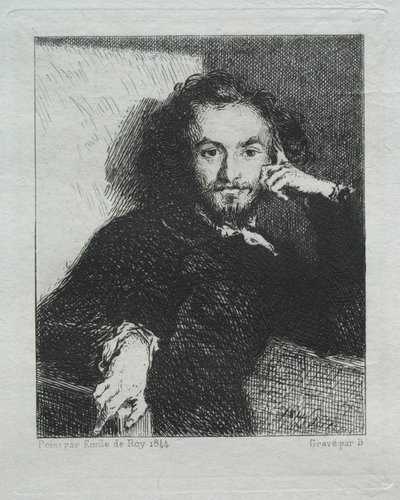 鲍德莱（Baudelaire），继埃米尔·德·罗伊（Emil de Roy）之后，1869年。 作者 费利克斯·布拉克蒙德