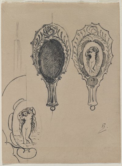 手镜设计c。 1900-1902年。 作者 费利克斯·布拉克蒙德